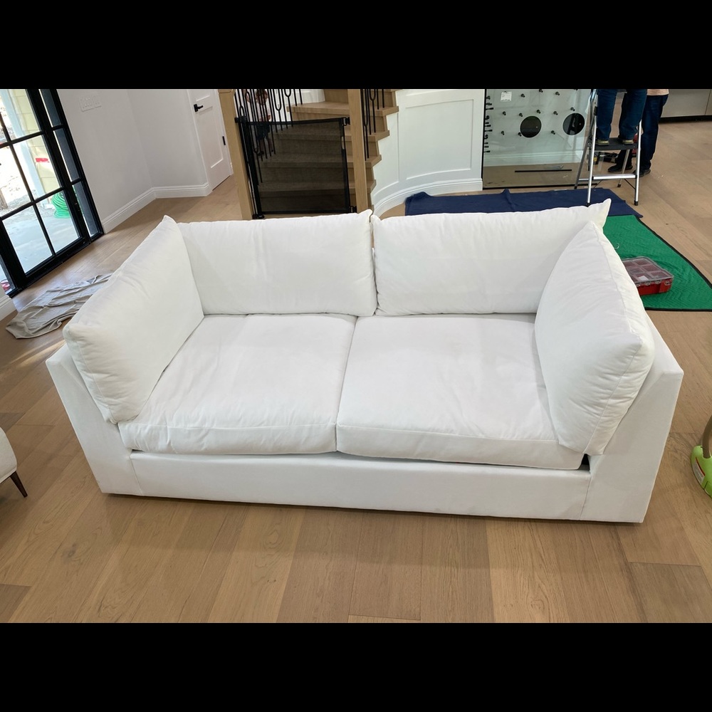 2 (White fabric) Marcel couch from living spaces